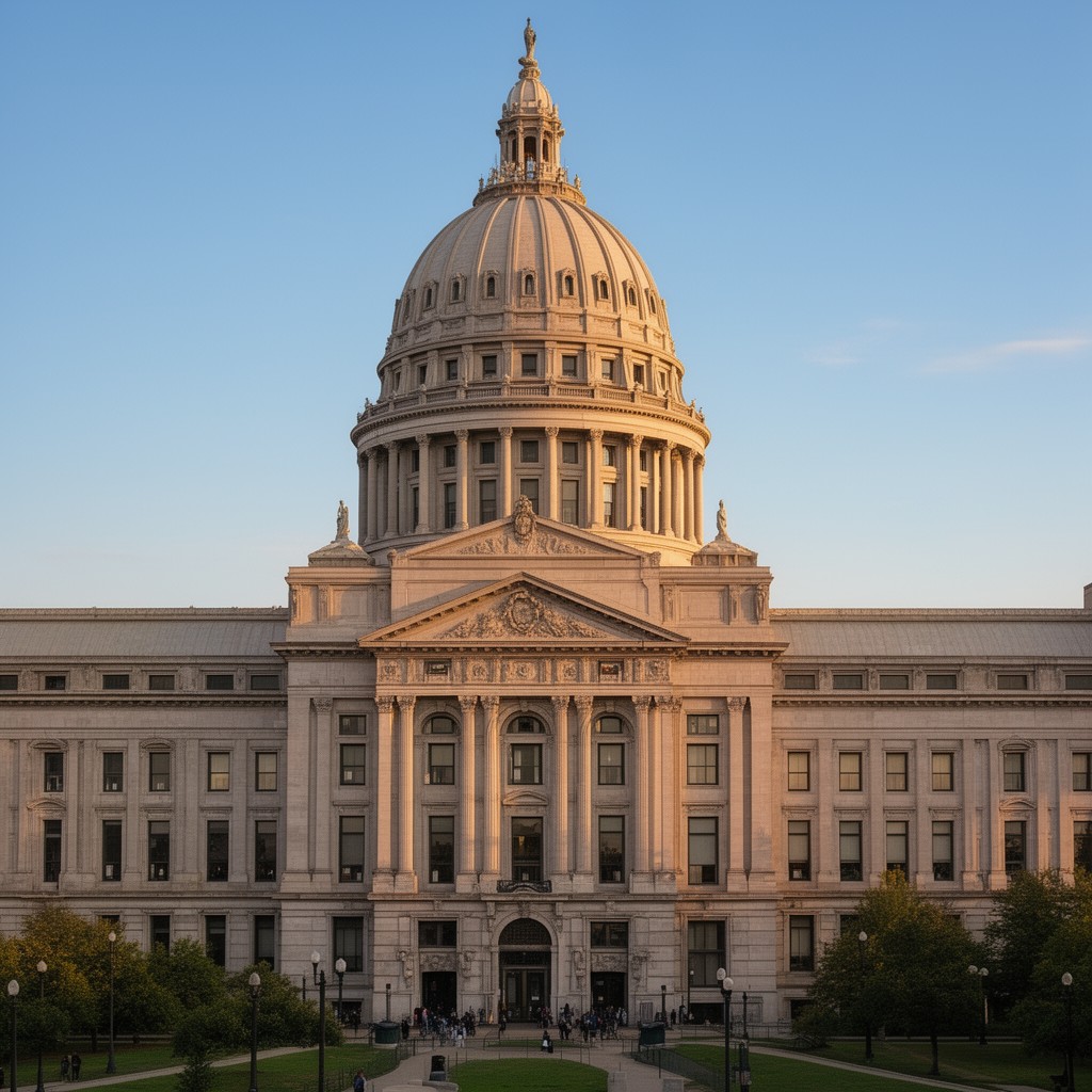 AI-generated illustration of Illinois State Capitol