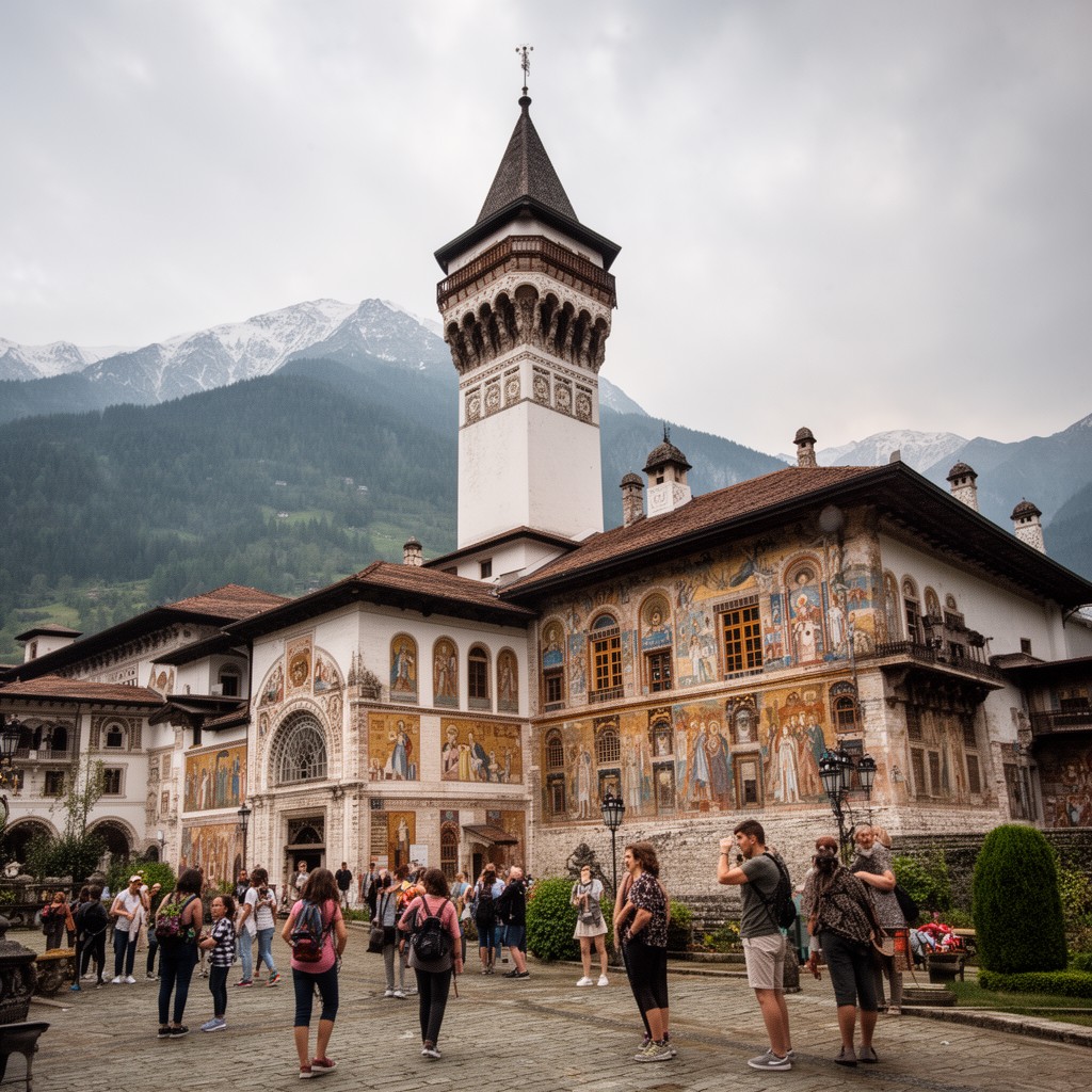AI-generated illustration of Rila Monastery