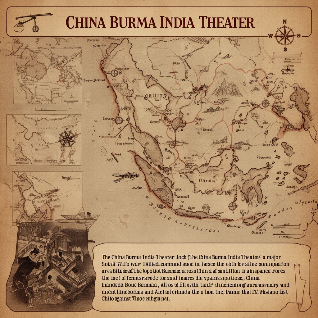 AI-generated illustration of China Burma India Theater