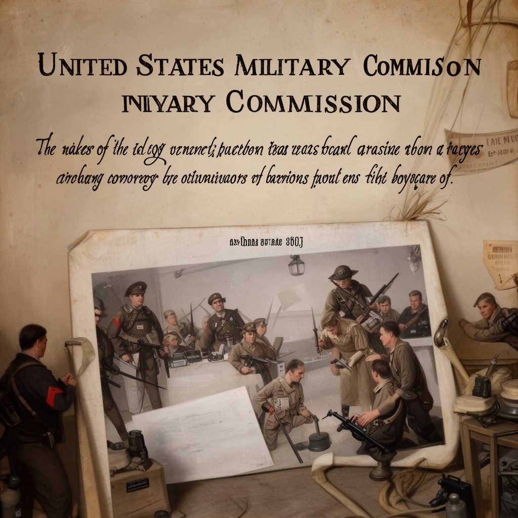 AI-generated illustration of United States military commission
