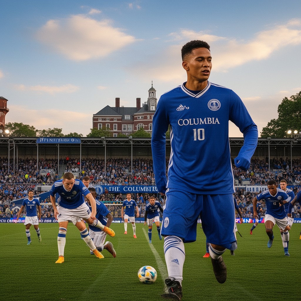 AI-generated illustration of Columbia Lions men’s soccer