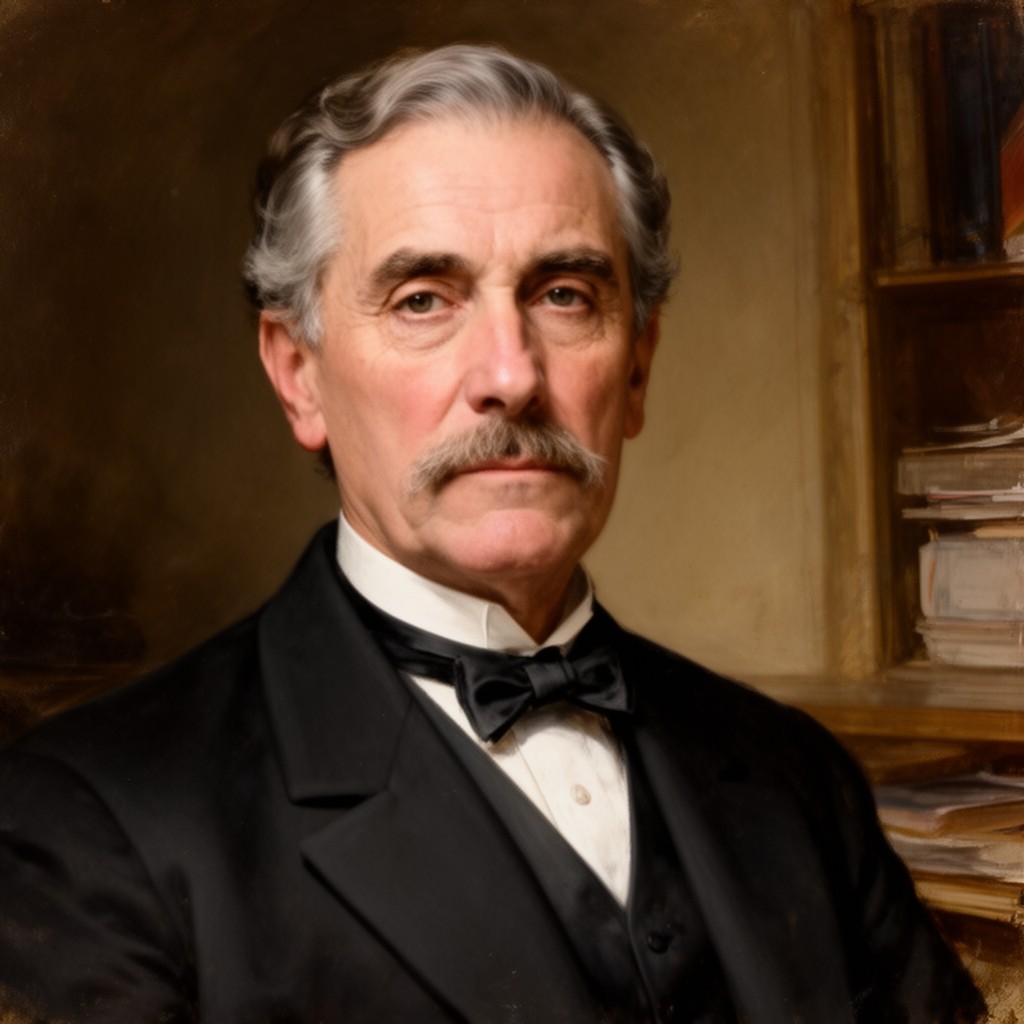 AI-generated illustration of Augustus Hill Garland