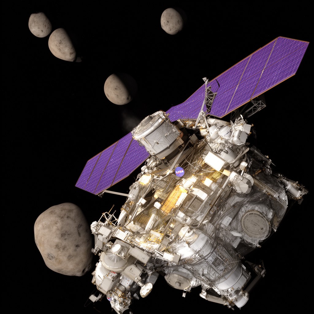 AI-generated illustration of Dawn mission
