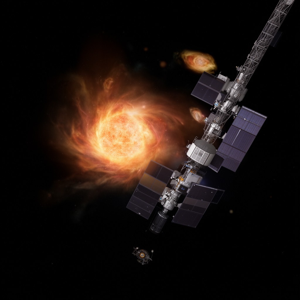 AI-generated illustration of STEREO mission