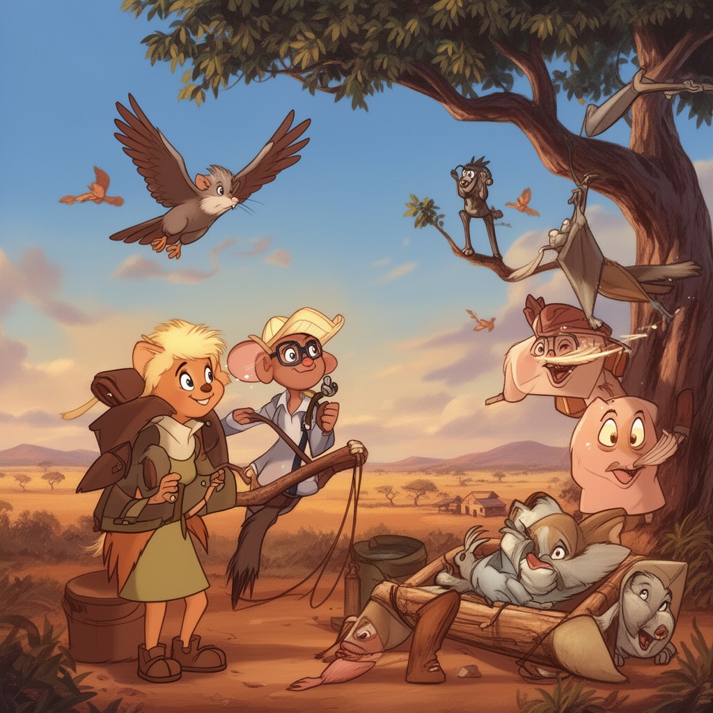 AI-generated illustration of The Rescuers Down Under