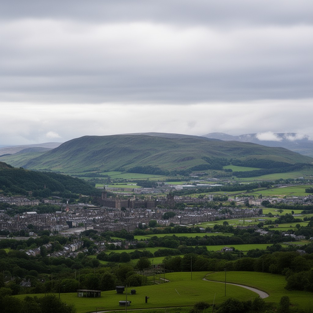 AI-generated illustration of central Scotland