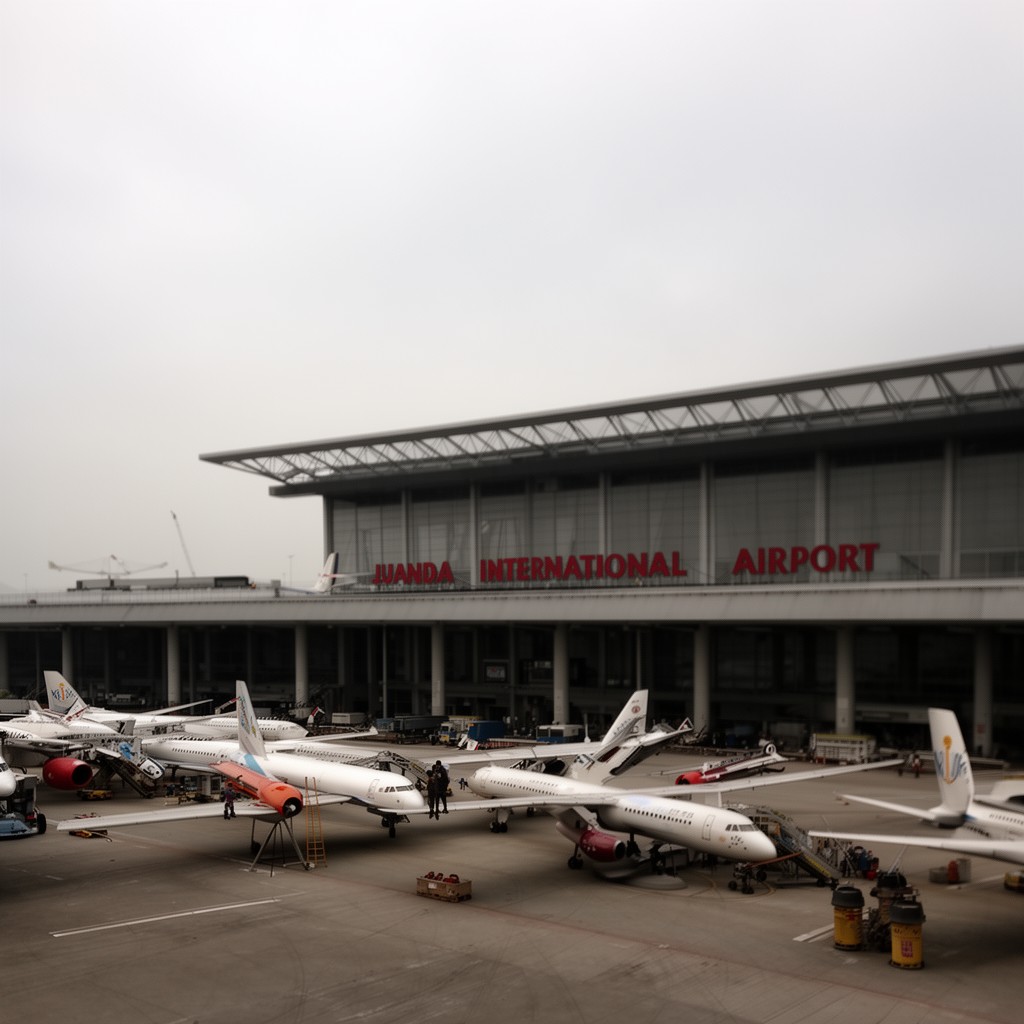 AI-generated illustration of Juanda International Airport