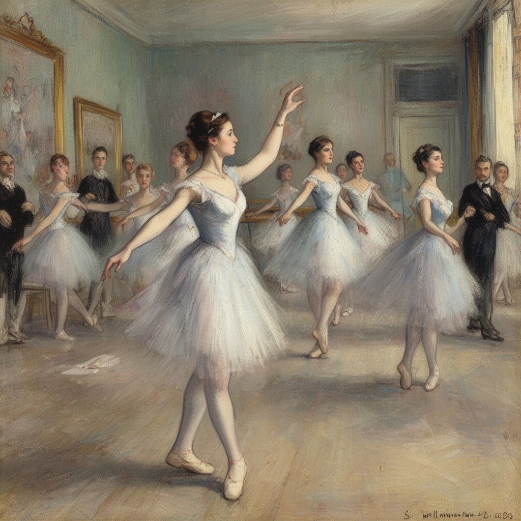 AI-generated illustration of The Dance Class