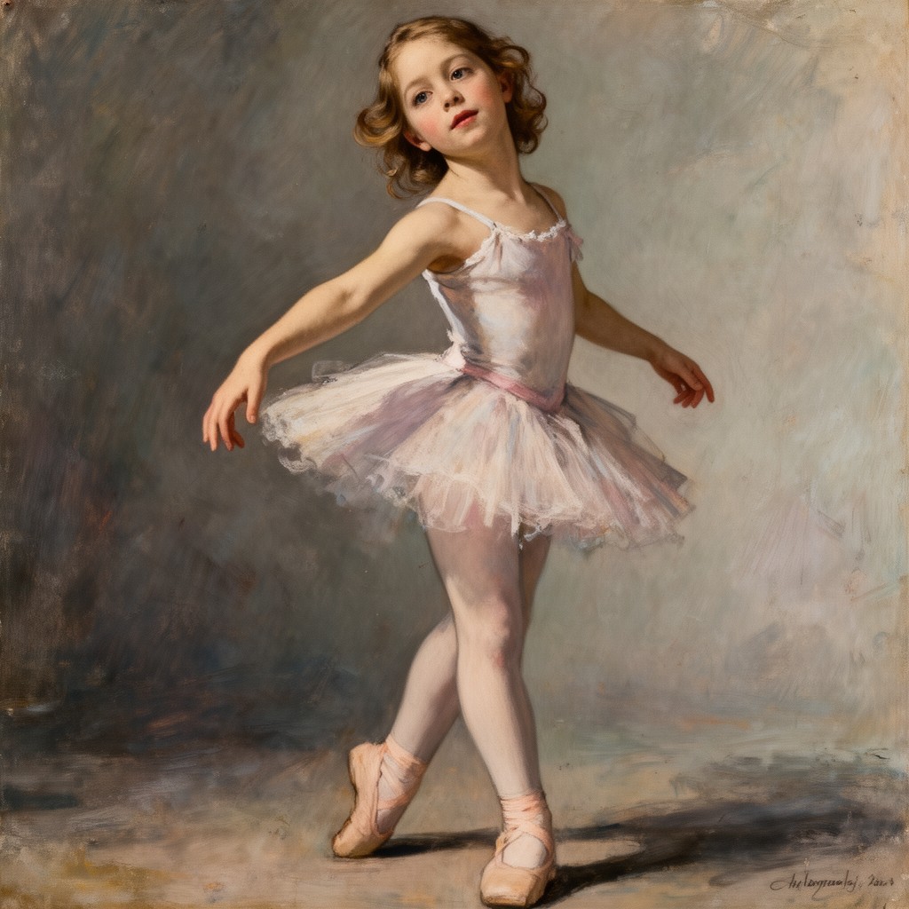 AI-generated illustration of Little Dancer of Fourteen Years