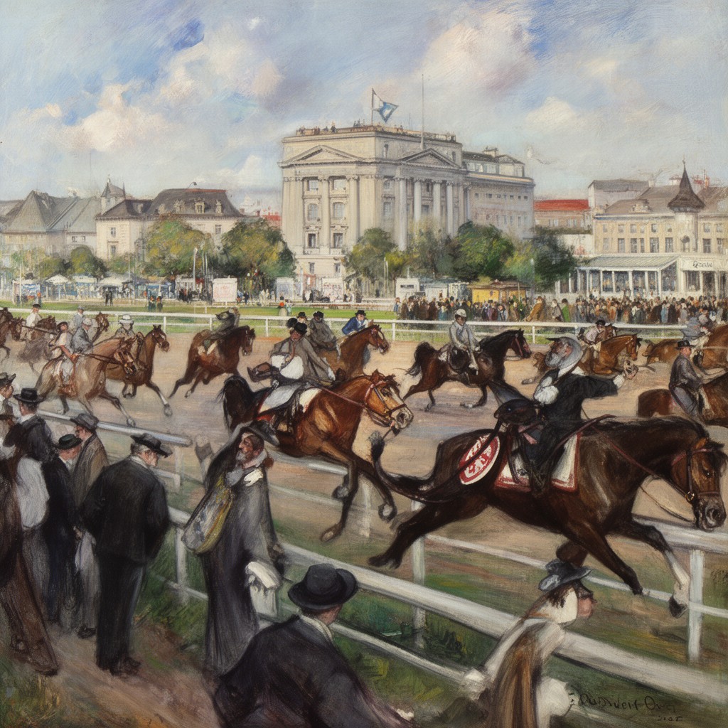 AI-generated illustration of At the Races
