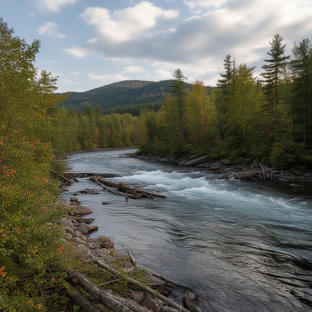 AI-generated illustration of Kennebec River