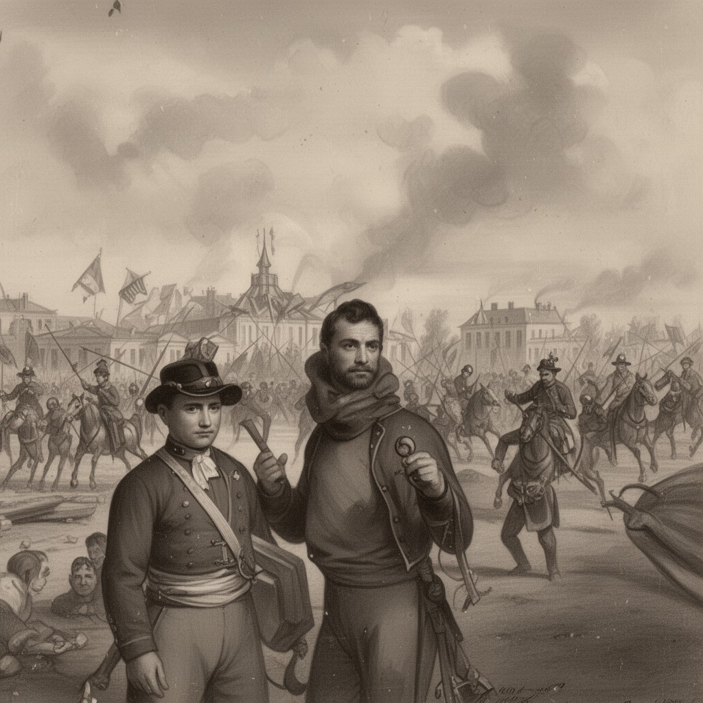 AI-generated illustration of Young Napoleon