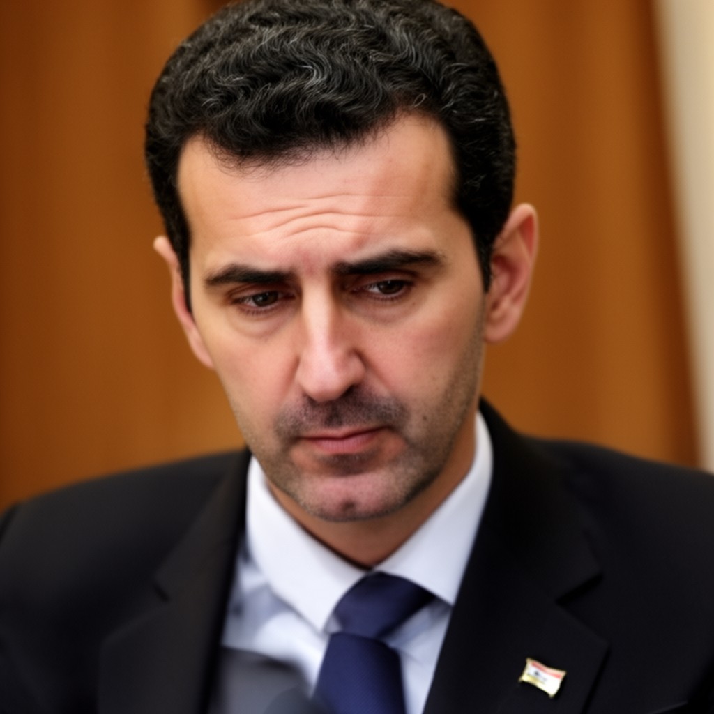 AI-generated illustration of Bashar al-Assad