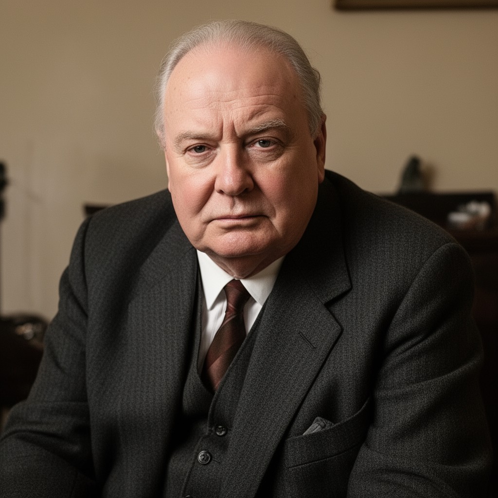 AI-generated illustration of Winston Churchill