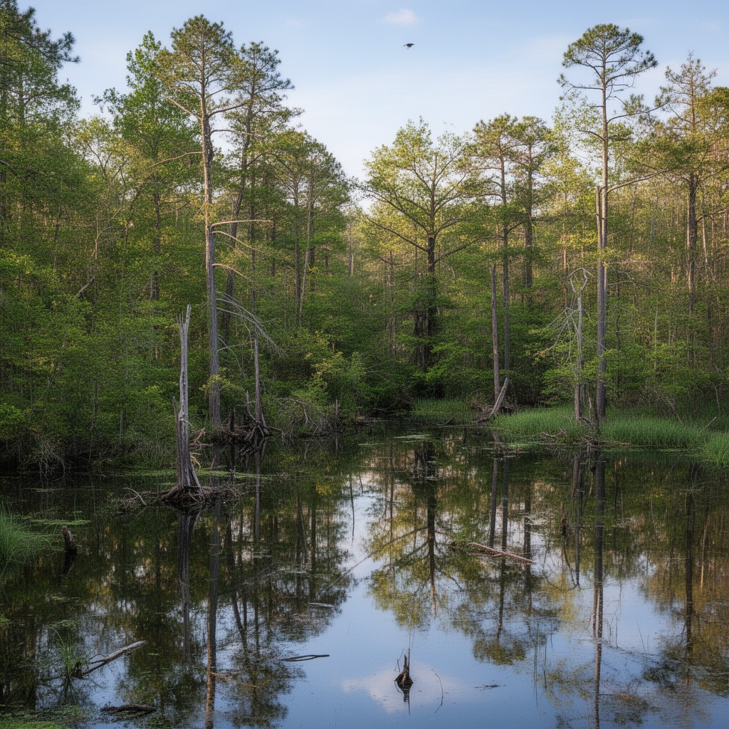 AI-generated illustration of Great Dismal Swamp