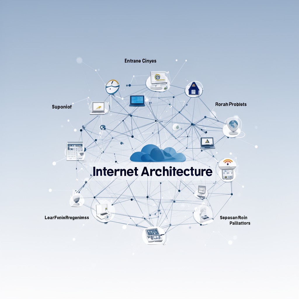 AI-generated illustration of Internet architecture