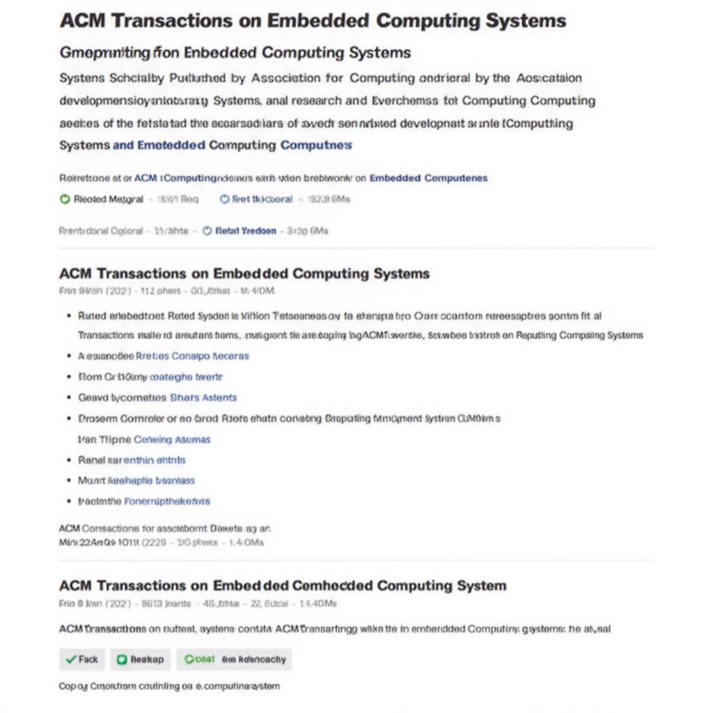AI-generated illustration of ACM Transactions on Embedded Computing Systems