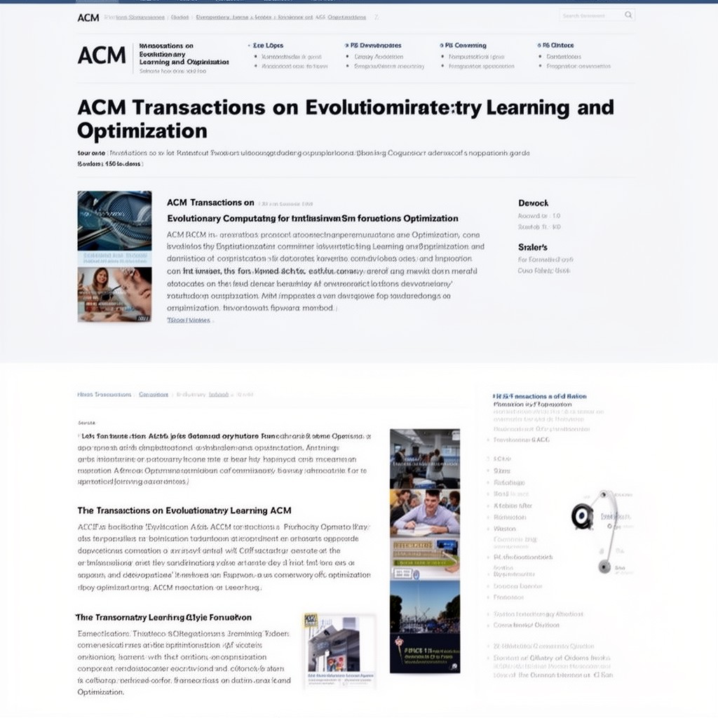 AI-generated illustration of ACM Transactions on Evolutionary Learning and Optimization