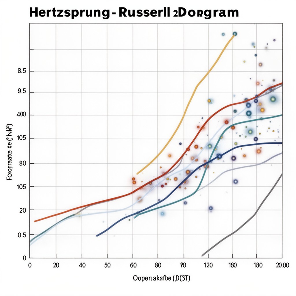 AI-generated illustration of Hertzsprung–Russell diagram