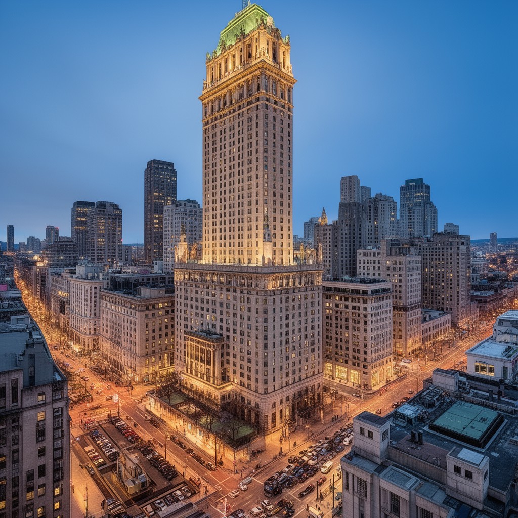AI-generated illustration of Trump International Hotel Washington, D.C. (former Old Post Office)