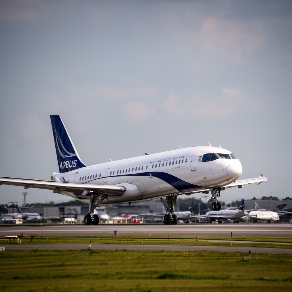 AI-generated illustration of Airbus A318