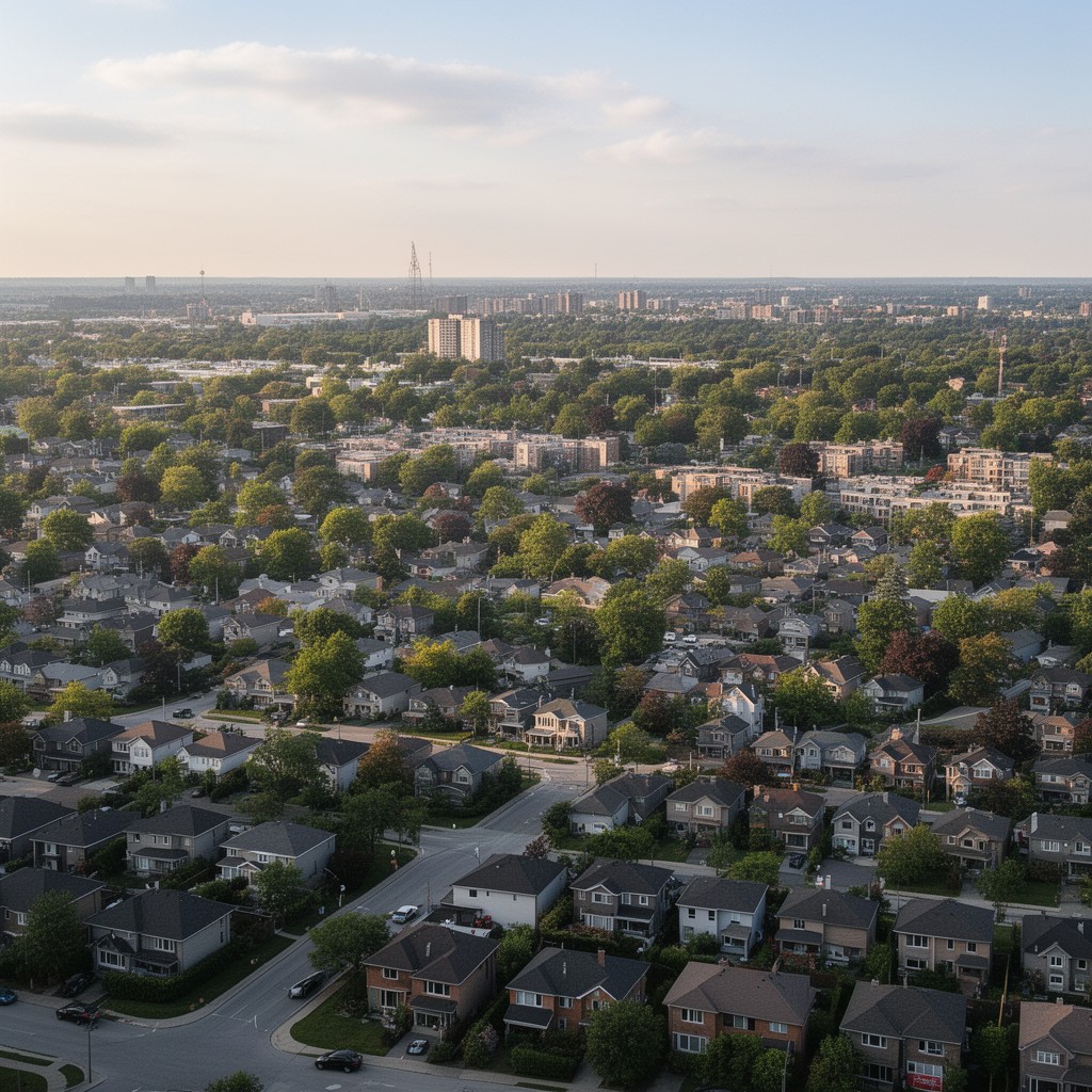 AI-generated illustration of Woodbridge, Ontario, Canada