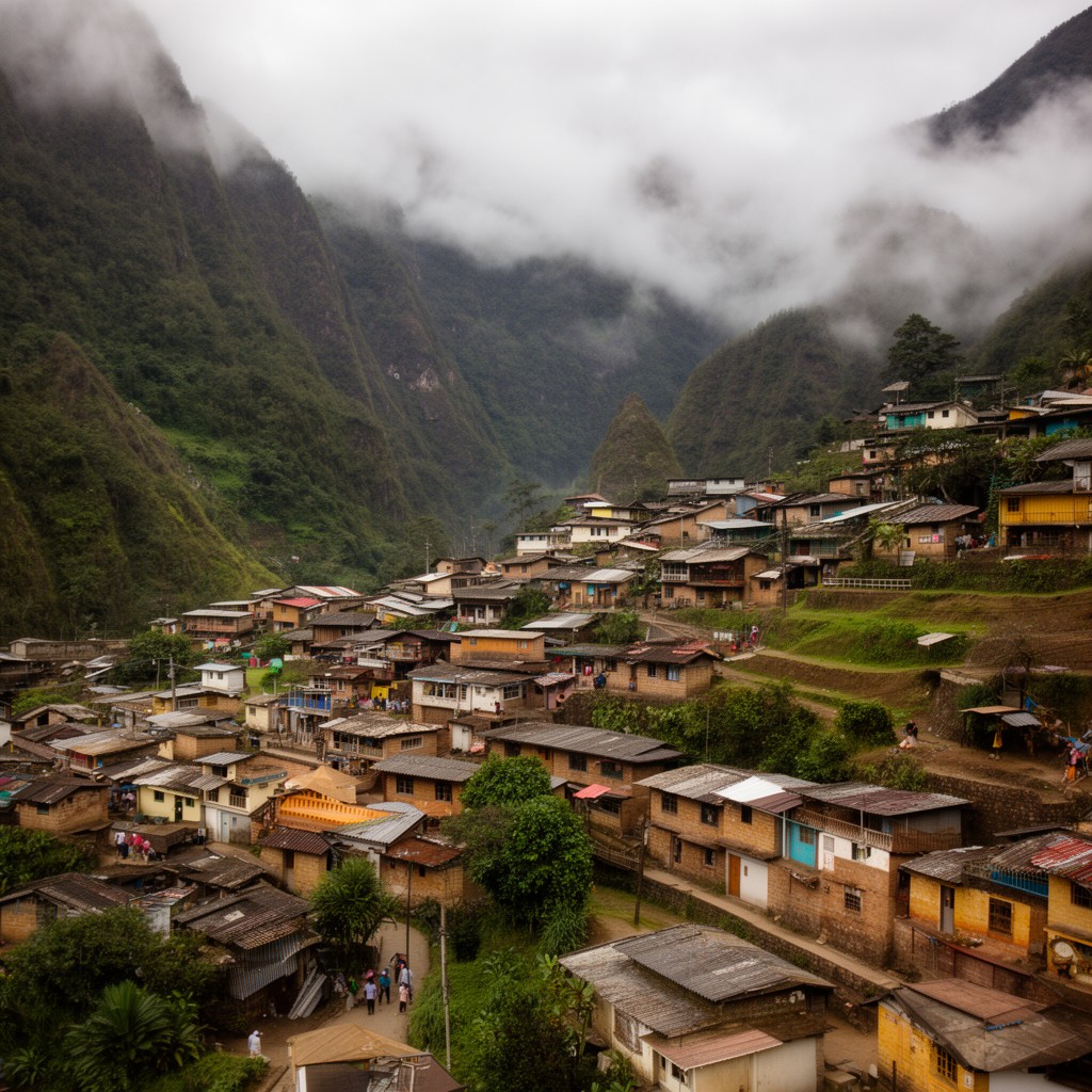 AI-generated illustration of Aguas Calientes