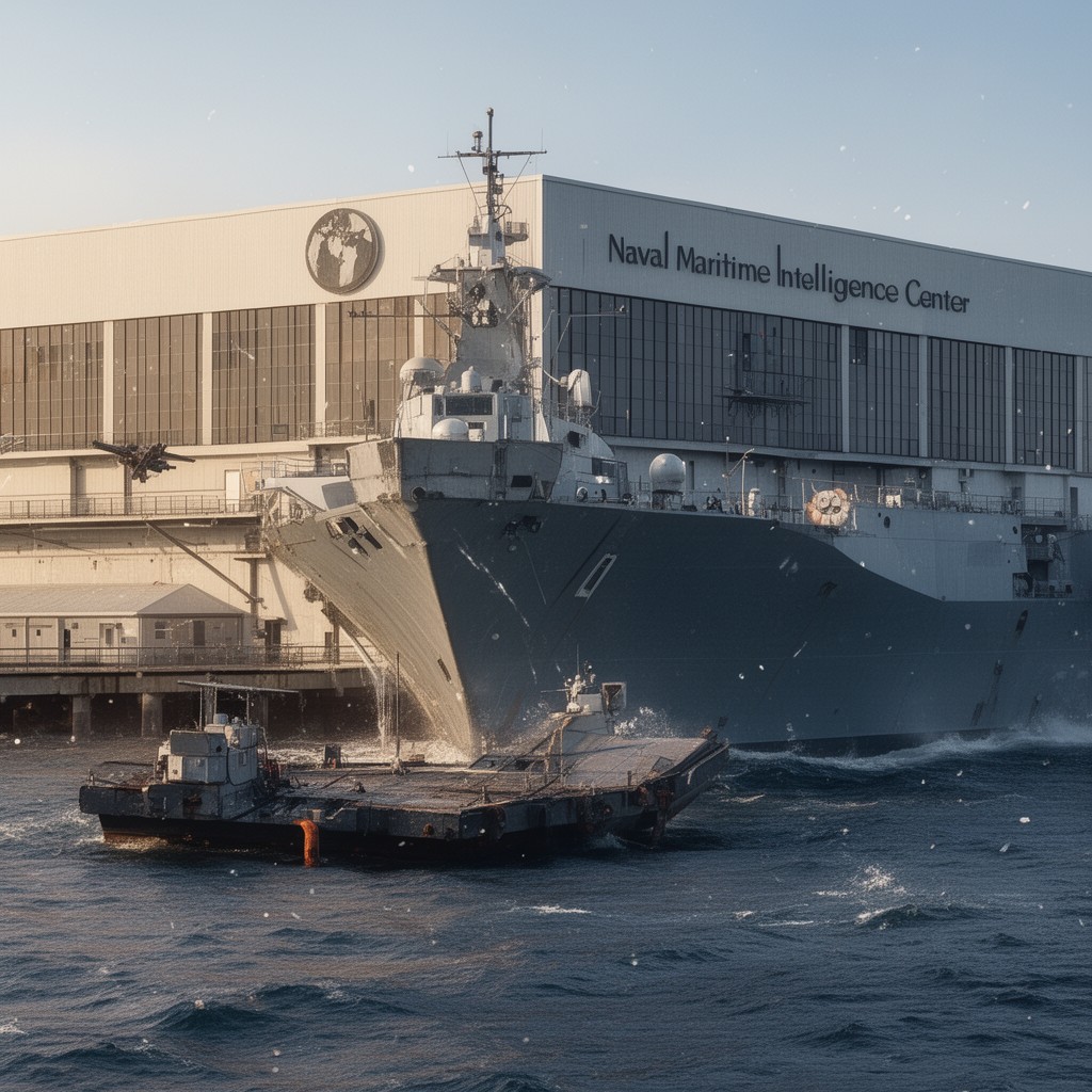 AI-generated illustration of Naval Maritime Intelligence Center