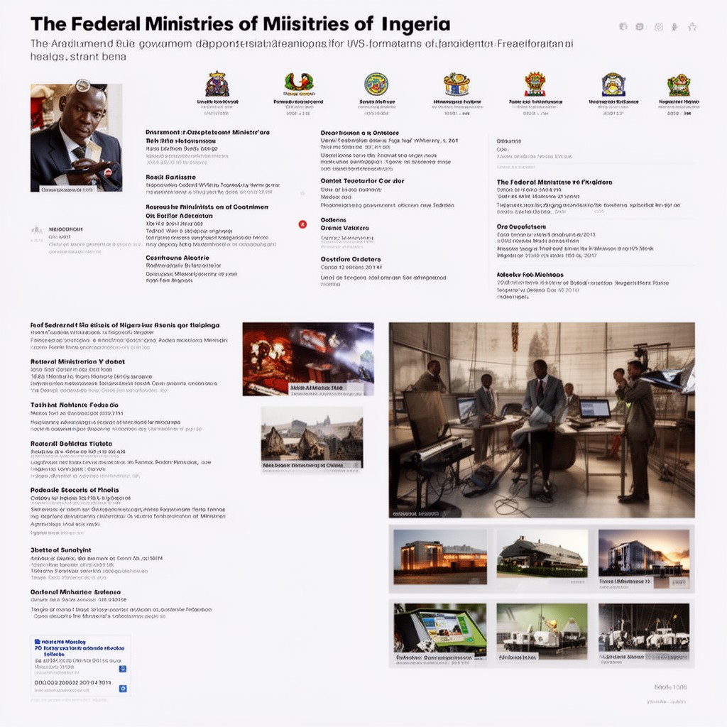 AI-generated illustration of Federal Ministries of Nigeria
