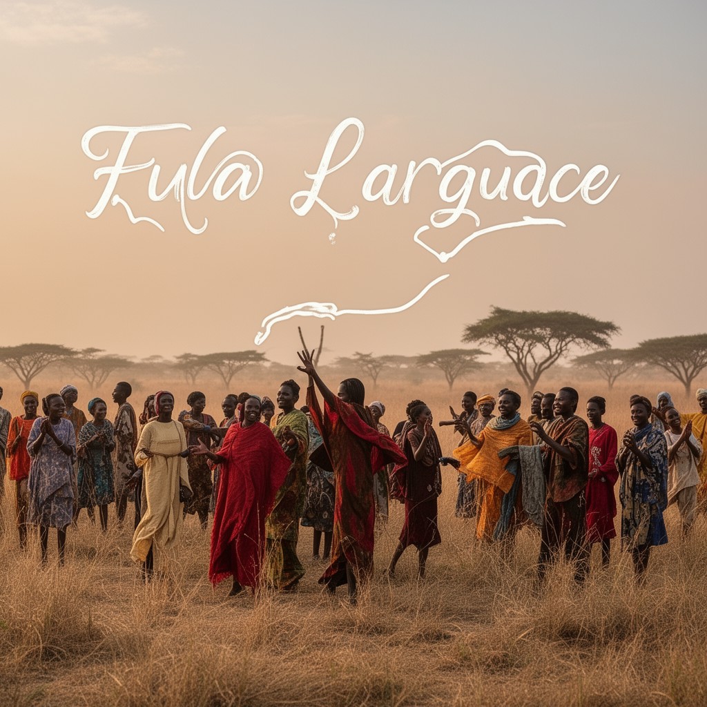 AI-generated illustration of Fula language