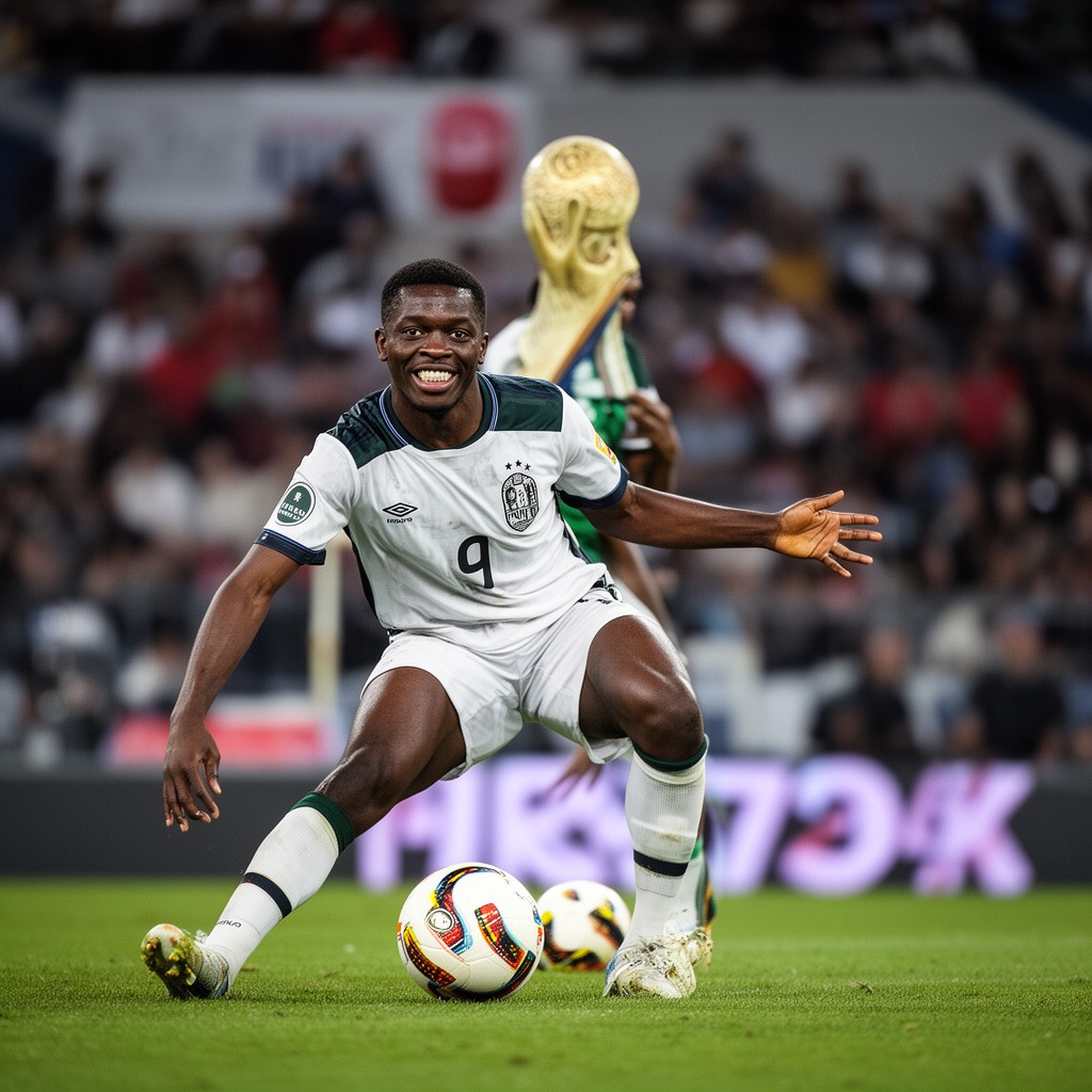 AI-generated illustration of Rashidi Yekini