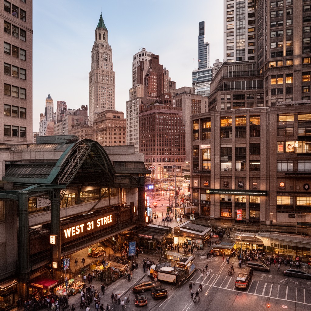 AI-generated illustration of West 31st Street