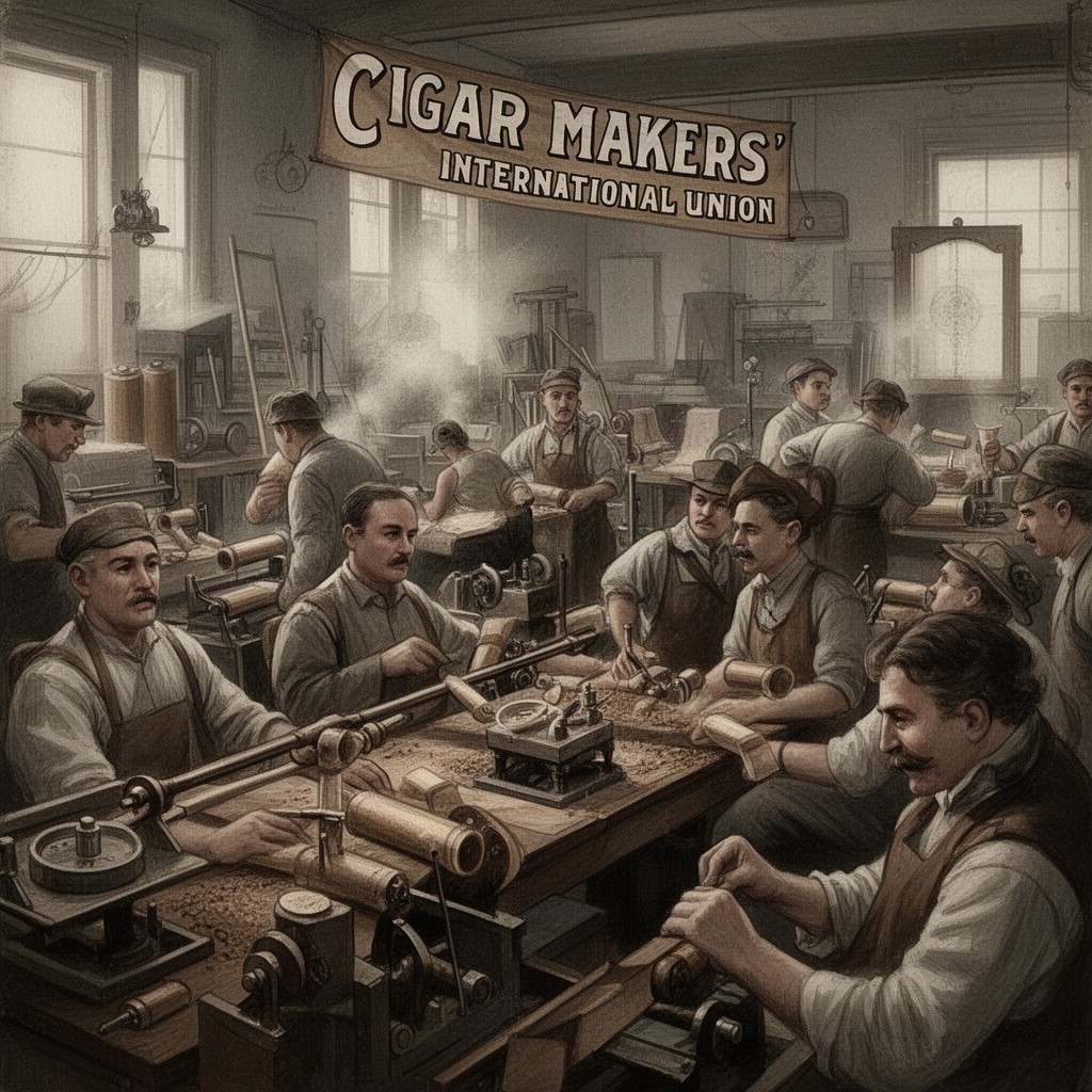 AI-generated illustration of Cigar Makers' International Union