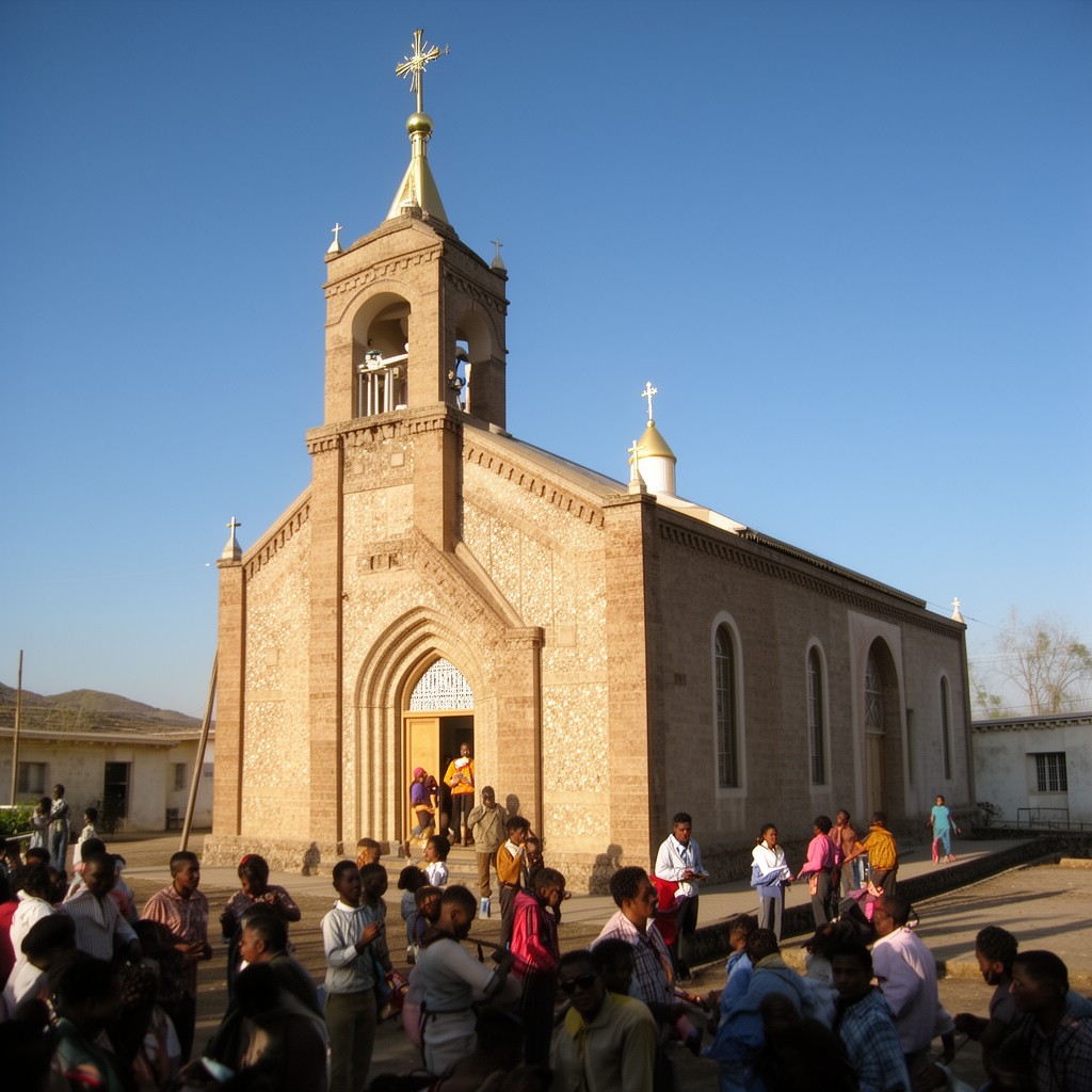 AI-generated illustration of Eritrean Orthodox Tewahedo Church