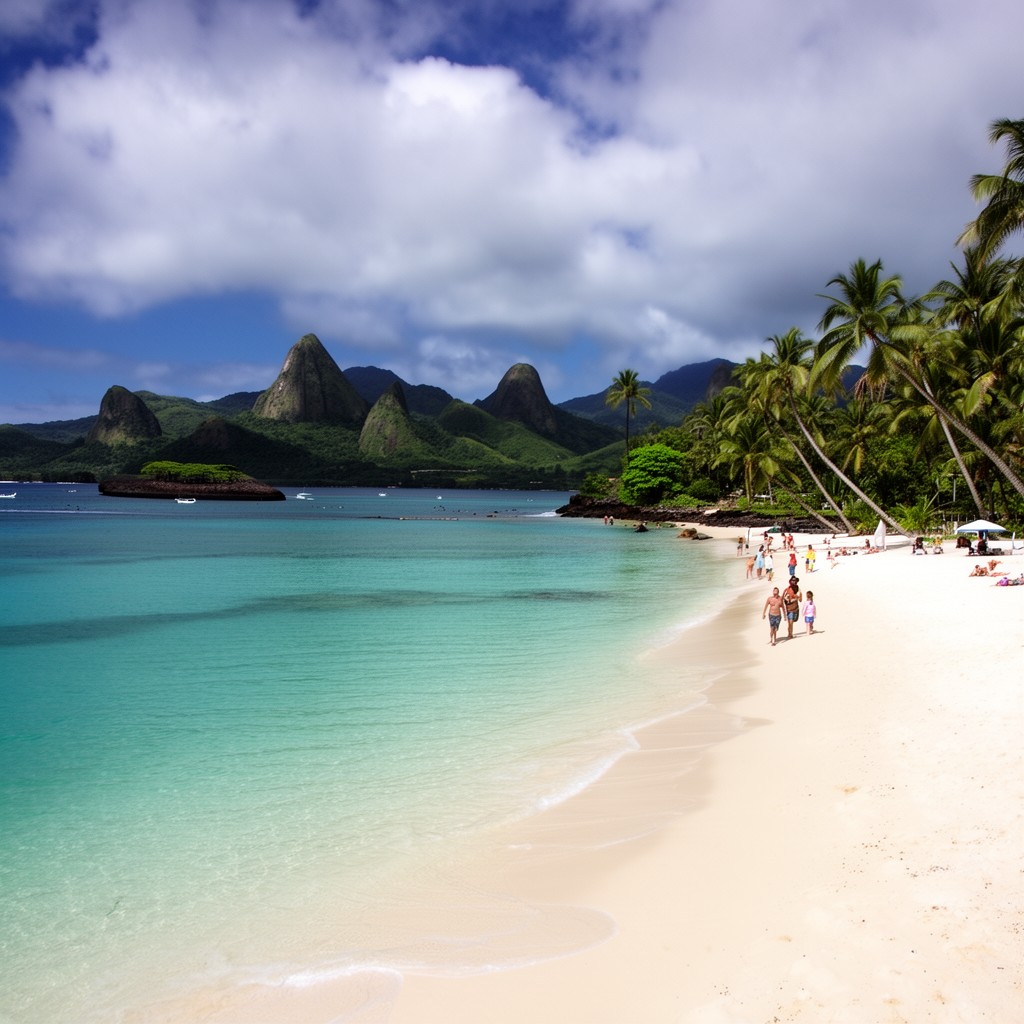 AI-generated illustration of Lanikai Beach