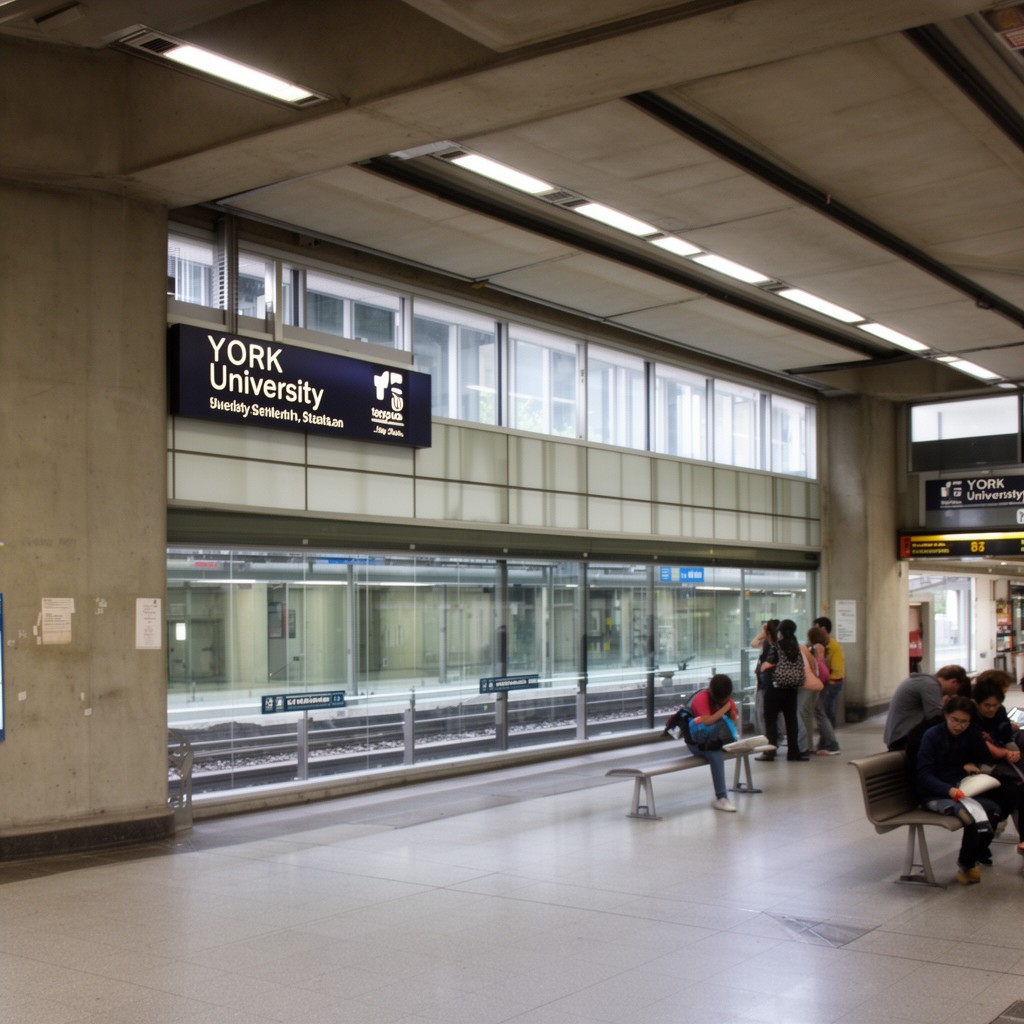 AI-generated illustration of York University station
