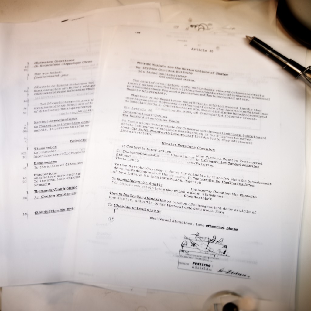 AI-generated illustration of Article 45 of the United Nations Charter