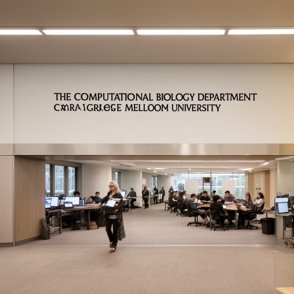 AI-generated illustration of Computational Biology Department, Carnegie Mellon University