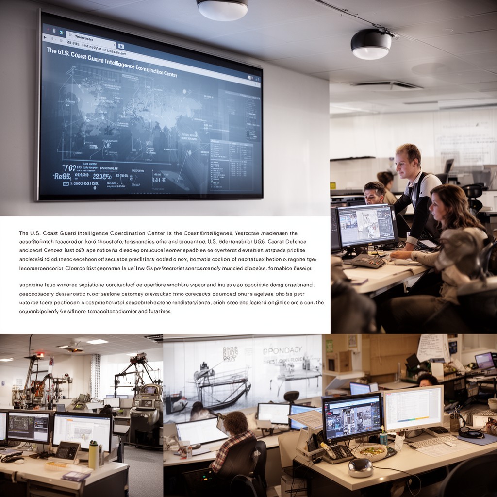 AI-generated illustration of U.S. Coast Guard Intelligence Coordination Center
