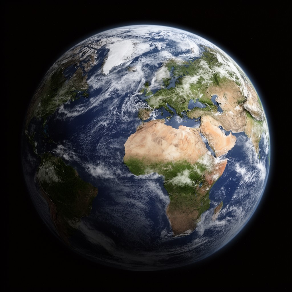 AI-generated illustration of Northern Hemisphere