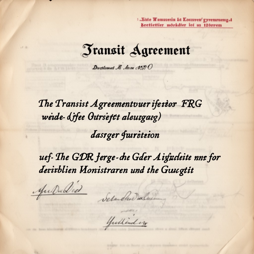 AI-generated illustration of Transit Agreement between the FRG and the GDR (1971)