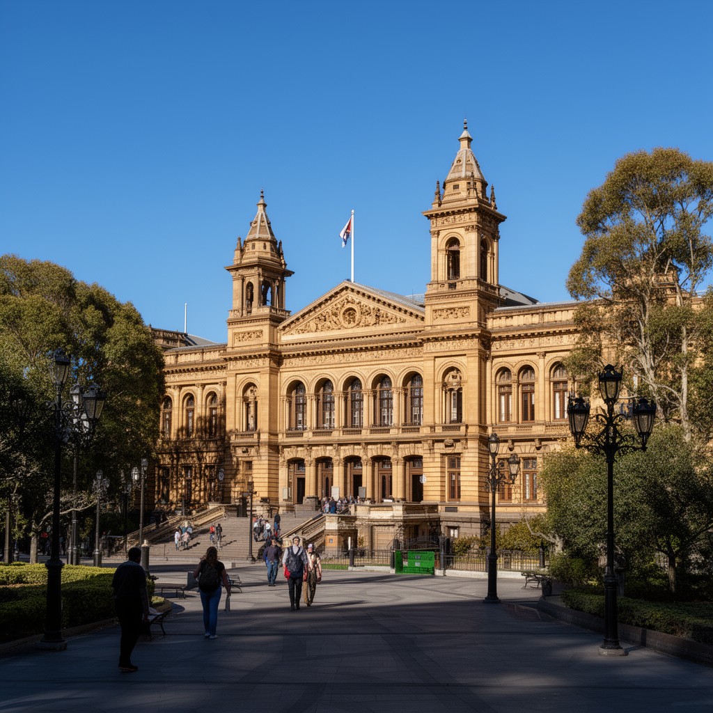AI-generated illustration of Parliament House, Melbourne