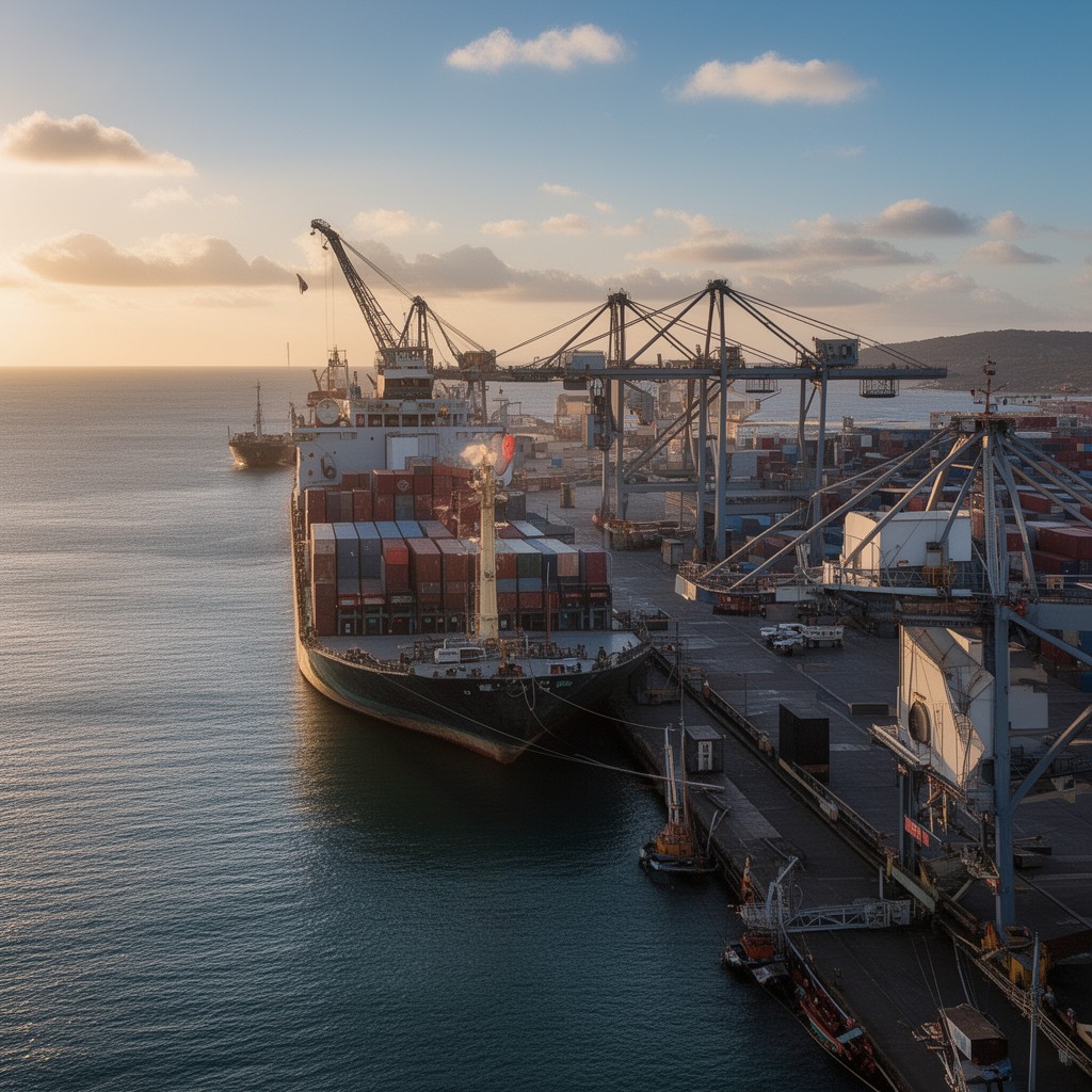 AI-generated illustration of Port of Darwin