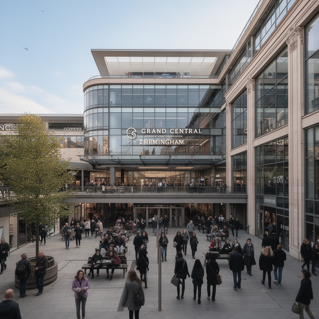 AI-generated illustration of Grand Central Birmingham