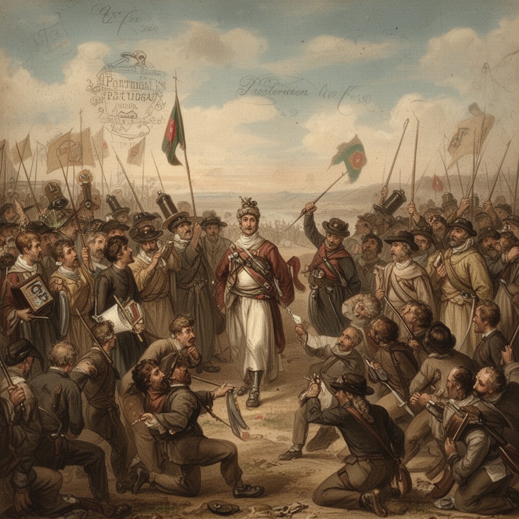 AI-generated illustration of Portuguese Restoration War