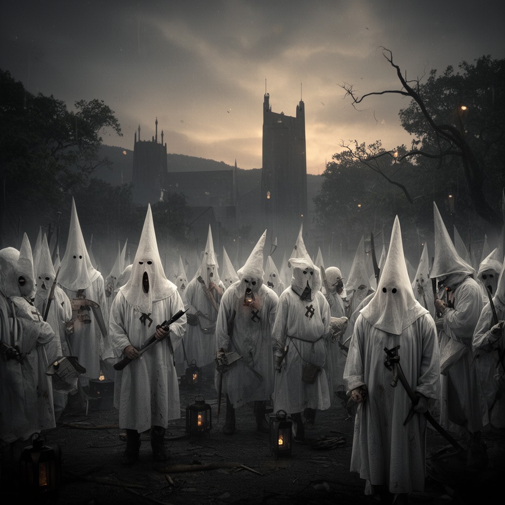 AI-generated illustration of Ku Klux Klan