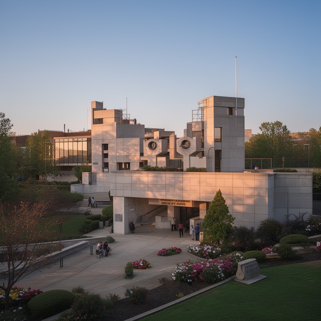 AI-generated illustration of University of Arkansas Fine Arts Center, Fayetteville