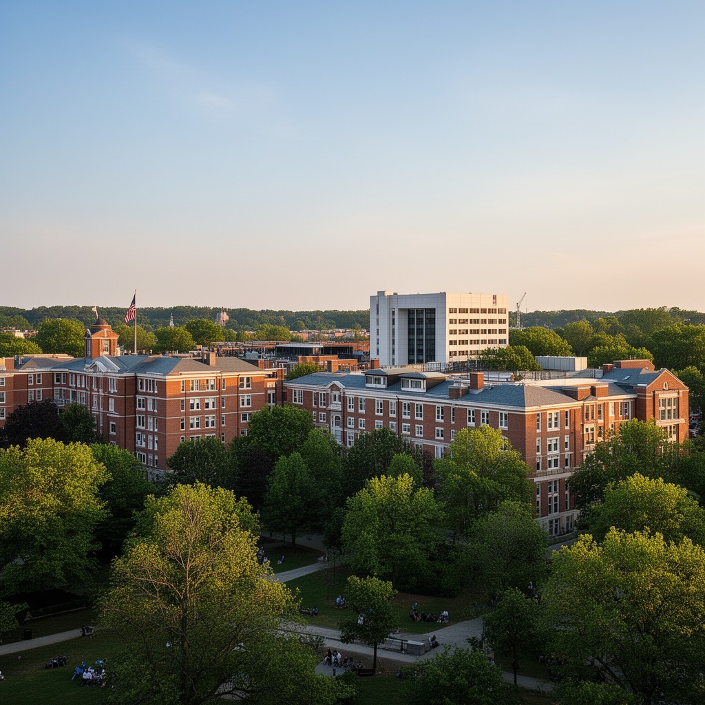 AI-generated illustration of East Campus