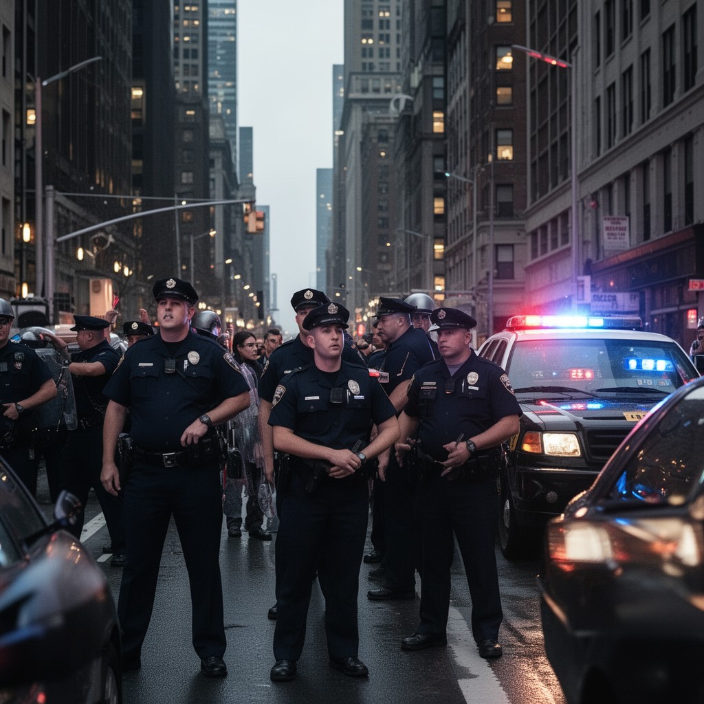AI-generated illustration of Chicago police