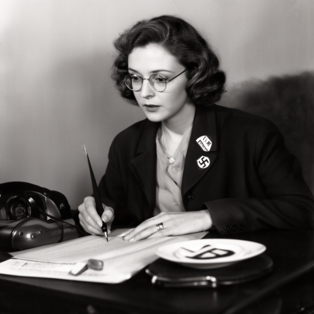 AI-generated illustration of Gudrun Himmler